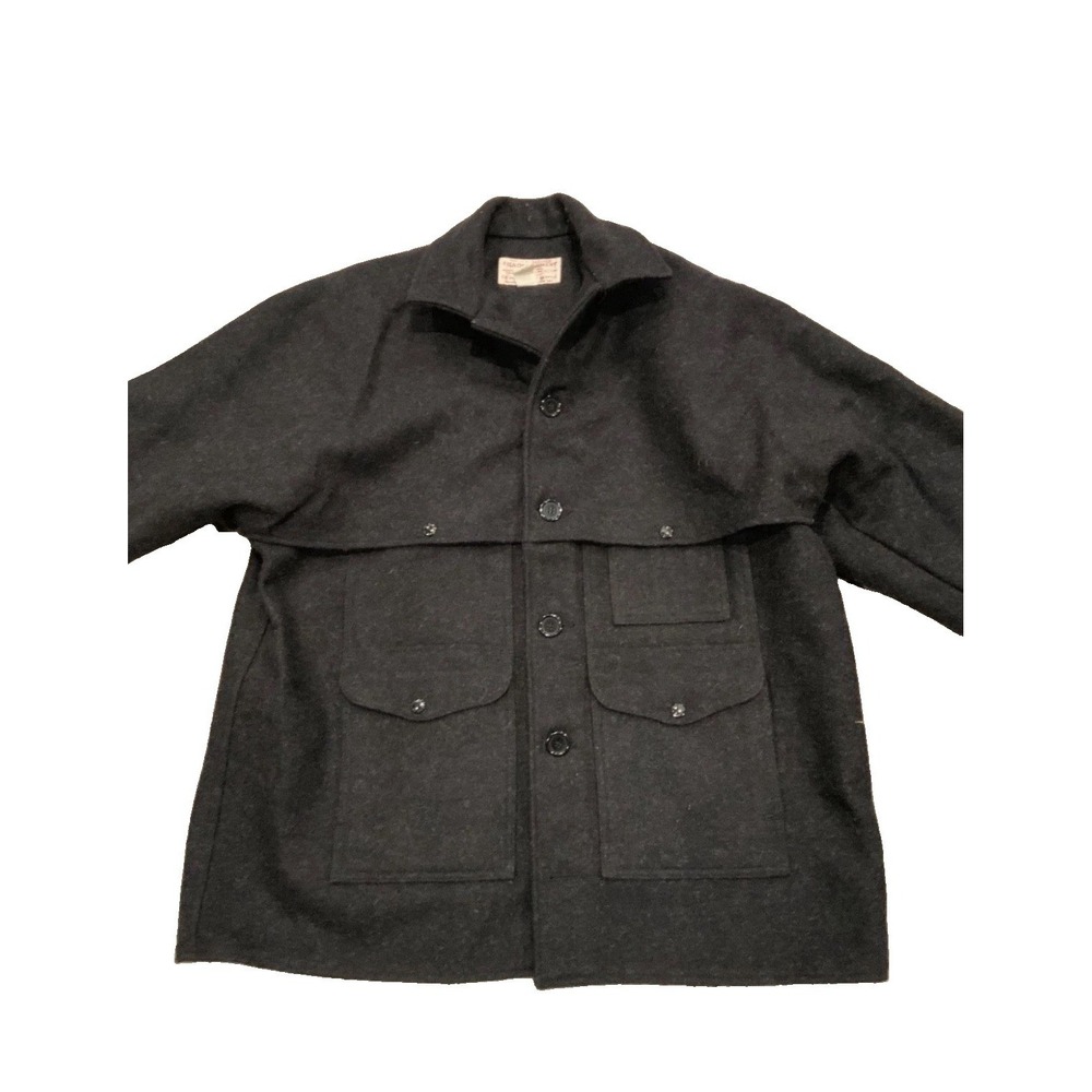 Filson Double Mackinaw Cruiser Size 48 Made In USA Charcoal Color
